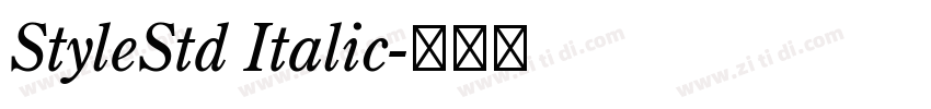 StyleStd Italic字体转换